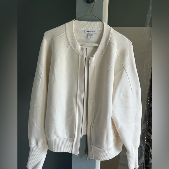 Athleta Women's Ivory Bomber Jacket - Picture 2 of 5